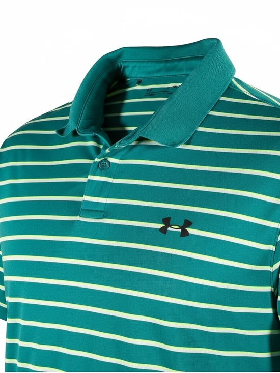 Under Armour Other - Under Armour Men’s Teal and Light Green Striped Polo
